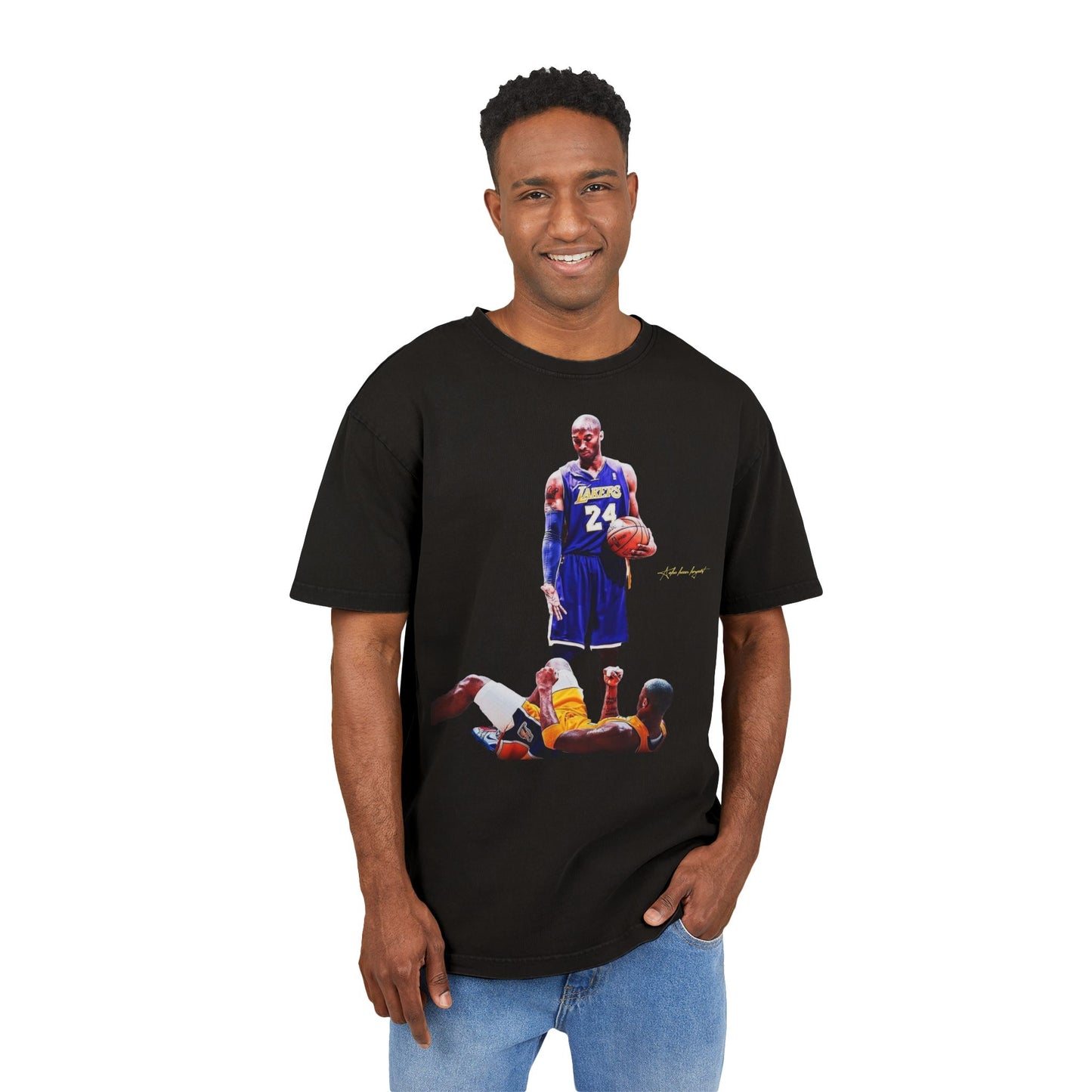 Kobe Bryant Acid Washed Oversized Tee